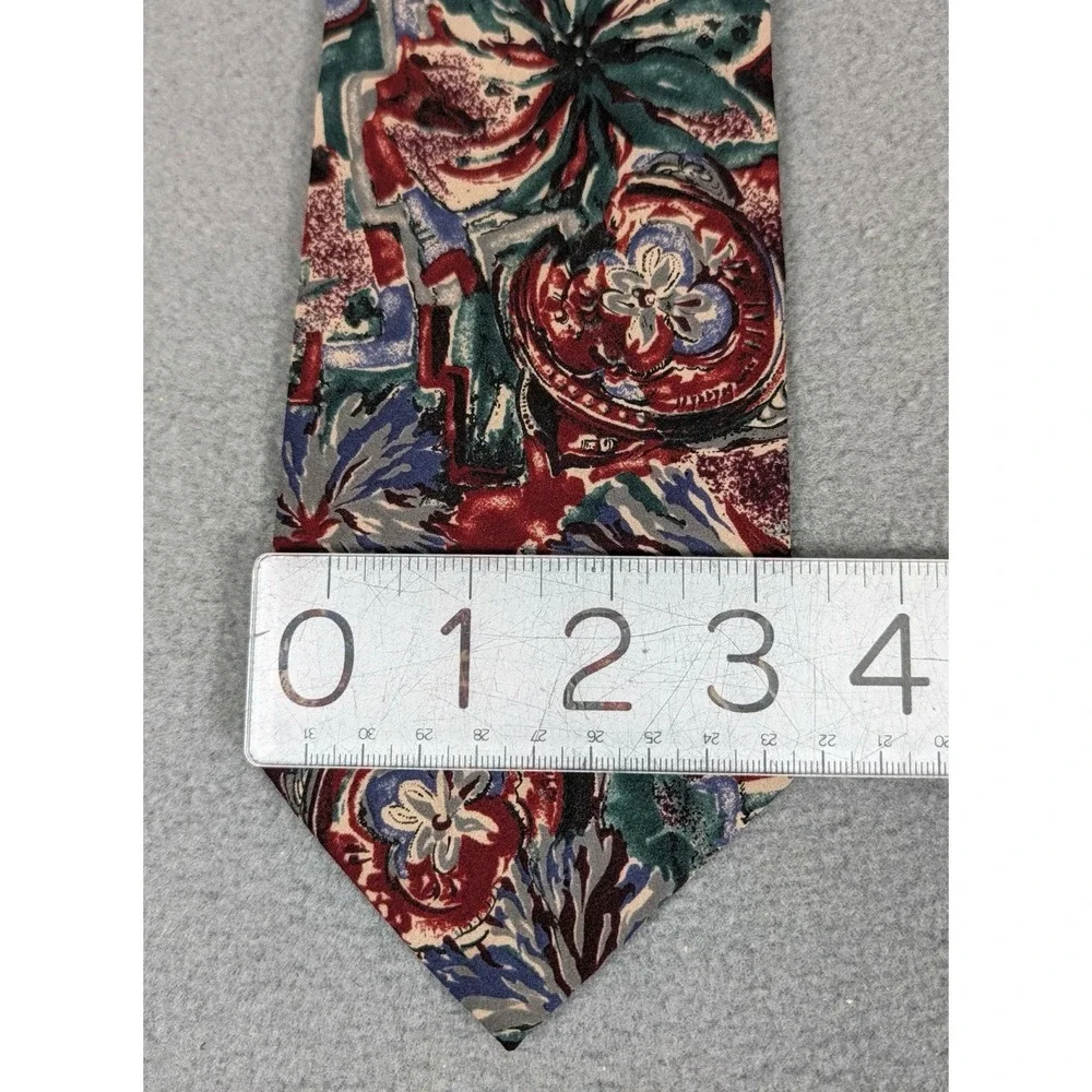 Vintage Christian Dior Tie Mens Monsieur Floral Necktie USA Made Colorful